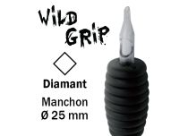 Rurka sterylna z dyszą diamentową - Gumowy uchwyt 25 mm | Wild Grip