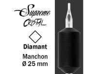 Rurka sterylna z dyszą diamentową - uchwyt silikonowy 25 mm | Supreme Cristal