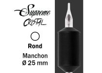Sterylna rurka Okrągła dysza - Silikonowy uchwyt 25 mm | Supreme Cristal