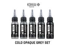 Set d'encre de Tatouage -St&eacute;rile - Cold Opaque Gray Set - 5 couleurs | KOKKAI SU
