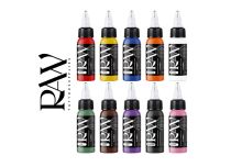 Encre de Tatouage RAW Platinum, st&eacute;rile, 10 coloris : BASIC SET