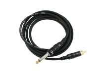 Kabel zaciskowy VMOTHS Jack 6.35 / RCA prosty Długość 2m Czarny