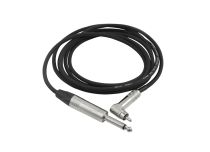 Kabel zaciskowy VMOTHS Jack 6.35 / RCA kątowy Długość 2m Czarny