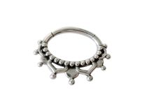 Stalowy pierścień zawiasowy Septum Ball Crown | Itc