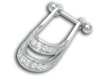Sztanga Acier Accessoire Spécial Cartillage Serti de Strass | Itc