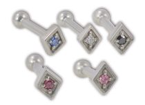 Stalowa sztanga wewnętrzna Tribal Opal Diamond | Itc