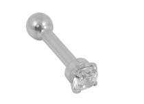 Micro Barbell Scratched Crystal Steel | Itc