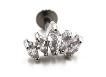 Labret Acier motyw Marquise 5 Strass |Itc