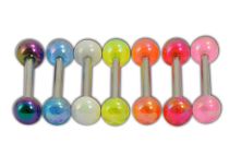 Stalowe kulki akrylowe Barbell 5 mm Kolorowe z odbiciami | Itc