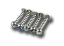 Labret Titanium Crystal 2.5 mm Coloured Facet | Itc