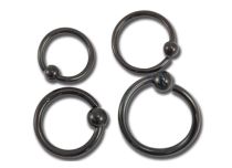 Stalowy pierścień Black Twist | Itc