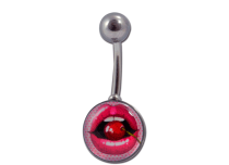Stalowe kulki Banana 6 / 12 mm motyw Lips i Cherry | Itc