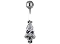Banana Steel Rhinestone White Drop | Itc