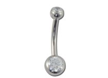Wewnętrzne metalowe kulki Banana Titanium Double Strass Balls 4/6 mm | Itc