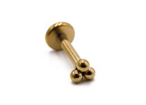 Labret Steel PVD Gold Triple Ball | Itc