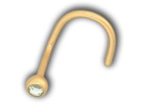 Szpilki Stalowe Złote Drobne Kulki 2.3 mm Kryształowe Białe | Itc