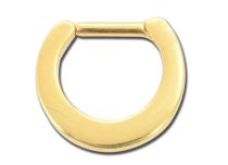 Pozłacany stalowy pierścień Septum Ring z zawiasem | Itc