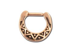 Różowy stalowy pierścień Septum Ring z wzorem zawiasu | Itc