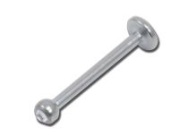 Pudełko 10 szt Tytanowy sterylny krążek Labret 4 mm Kulka 2,5 mm Strass Biały | Itc