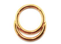 Pierścień zawiasowy Titanium PVD Gold Sterylny motyw księżyca | Itc