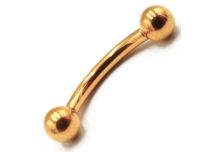Wewnętrzna sterylna kulka Banana Titanium PVD Gold 3 mm | Itc