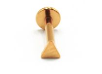 Labret Titanium PVD Gold Wewnętrzny sterylny wzór trójkąta | Itc
