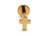 Labret Titanium PVD Gold Wewnętrzny sterylny krzyżowy wzór | Itc