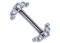 Sztanga Tytanowa Wewnętrzny Sterylny Wzór 5 Strass Bow | Itc