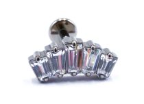 Labret Titane Interne Stérile Motif Couronne 5 Strass | Itc
