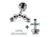 Labret Titane Interne Stérile motyw 5 Billes Courbés | Itc