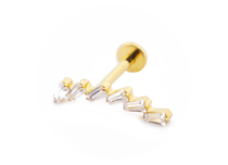 Labret Titanium PVD Gold Wewnętrzny sterylny wzór Domino | Itc