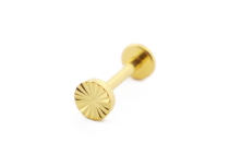 Labret Titanium PVD Gold Wewnętrzny sterylny okrągły pasek | Itc