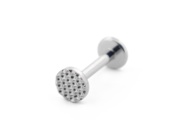 Labret Titane Threadles Stérile Motif Rond Martelé | Itc
