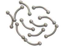 Zestaw tytanowych kulek bananowych 3 mm | Itc