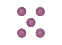 Lot de 5 boules acryl. 1,6x5 violet UV paillettes