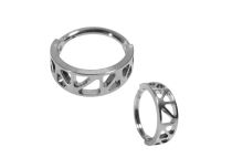 Anneau charnière titane sculpté 1.2 mm