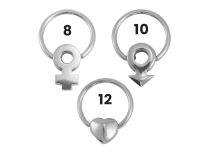 Pierścień stalowy 1,2 x 10 mm, różne wzory | Itc