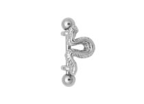 Stalowa sztanga z łukowym wzorem Snake Ball 3mm | Itc