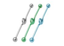 Kula przemysłowa ze sztangą stalową wzór 5 mm spirala kolorowa 10 mm | Itc