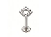 labret titane losange ouvert zircons blancs