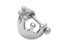 Sztanga Acier Accessoire Spécial Cartillage motif Couronne | Itc