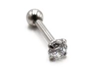 Barbell Acier 1,2 x 6 mm Spécial Tragus Boules avec Strass | Itc
