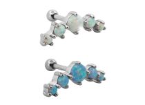 Barbell Steel Special Tragus Strass Coloured Iridescent Diamond| Itc
