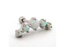 Barbell Steel Special Tragus Strass Coloured Iridescent Diamond| Itc