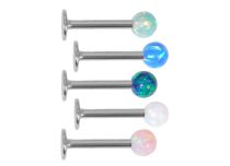 Labret syntetyczny stal opalowa, kulka 3 mm |Itc