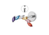 labret titane arc marquises multicolores