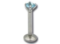 Labret stalowy wewnętrzny 1,2 x 8 mm w kolorze porysowanym | Itc