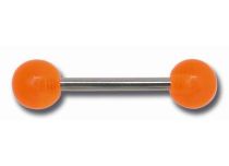 Sztanga stalowa 2 kulki akrylowe 6 mm kolorowe | Itc