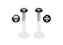 Labret BioFlex 3 mm stalowa końcówka z wzorem | Itc