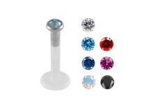Labret BioFlex Coloured Crystal Steel Tip | Itc